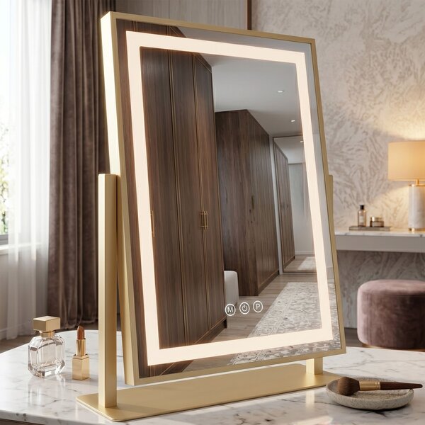 Zrkadlo LED LUMI L.Gold 30x40cm