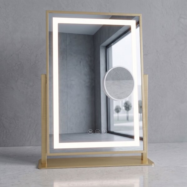 Zrkadlo LED LUMI L.Gold 30x40cm