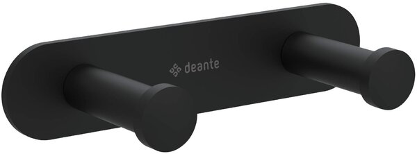 Deante Jasmin, dvojháčik na uteráky, čierna matná, DEA-ADJ_N12L