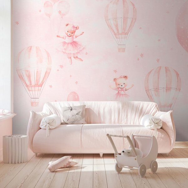 Tapety Medvedíky a ružové balóniky, Detské fototapety, u97954 : Uwalls.sk