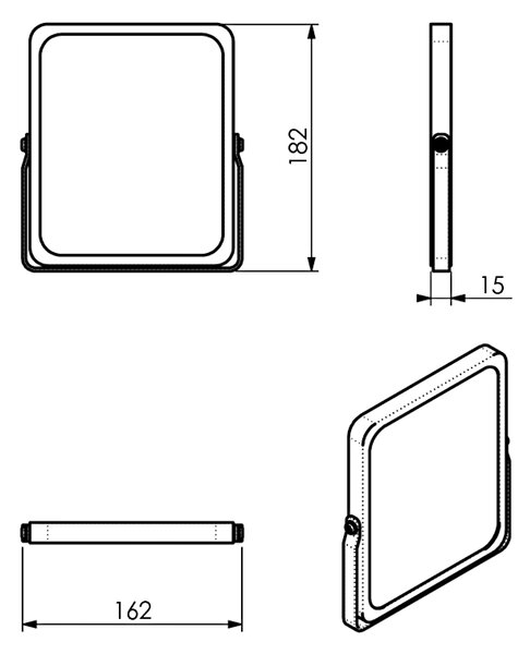 Gedy Gedy, MIDORI kozmetické zrkadlo na postavenie, 162x185mm, obojstranné, čierna/bambus, 2106
