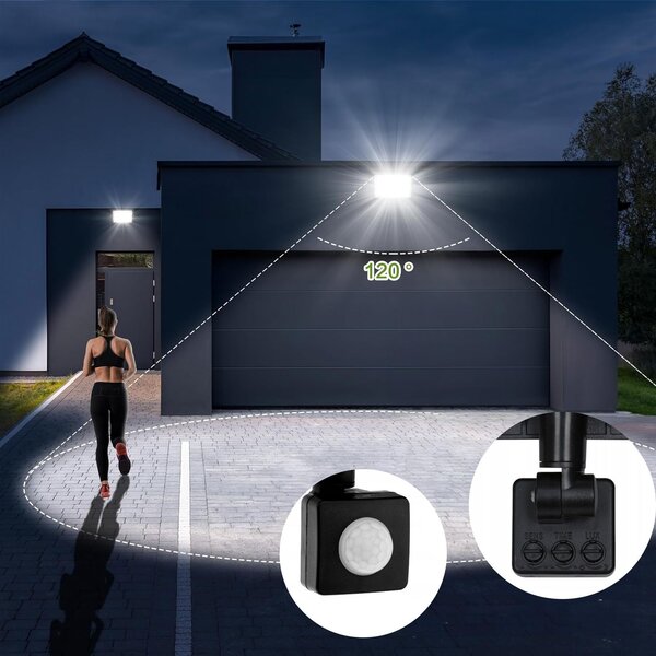 Toolight Toolight, LED panel so snímačom pohybu 13x10,5cm, 30W, 2700lm, 4000K, RSL007-30NS, OSW-10213