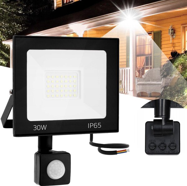 Toolight Toolight, LED panel so snímačom pohybu 13x10,5cm, 30W, 2700lm, 4000K, RSL007-30NS, OSW-10213