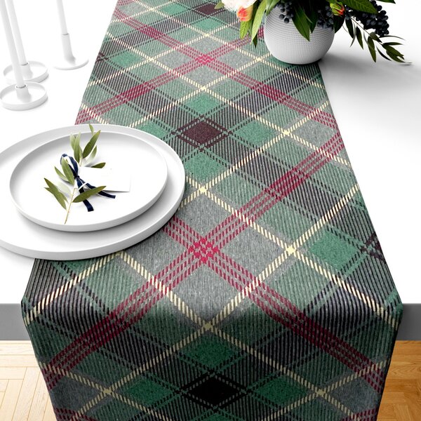 Ervi Gobelinový behúň na stôl - Tradičný zelený tartan