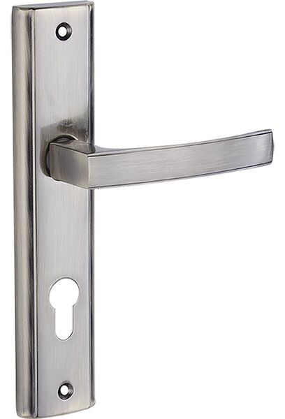 Kuchinox Aria, kľučka na dvere na dlhom kovaní pre cylindrickú vložku, patina, LAV-KAR_412A
