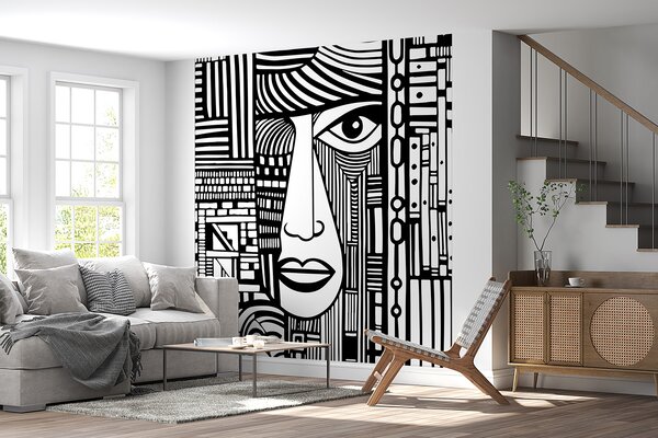 Tapety Abstraktná tvár, Fototapety čiernobiele, u98713 : Uwalls.sk