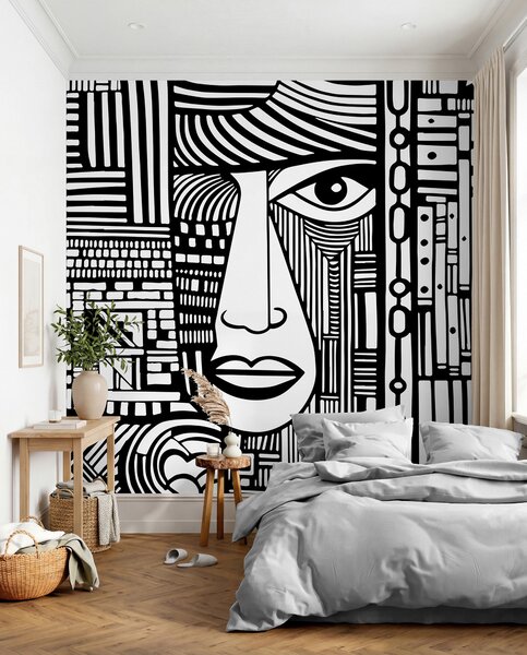 Tapety Abstraktná tvár, Fototapety čiernobiele, u98713 : Uwalls.sk