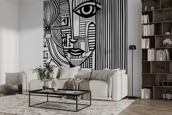 Tapety Portrét v líniách, Fototapety čiernobiele, u98714 : Uwalls.sk
