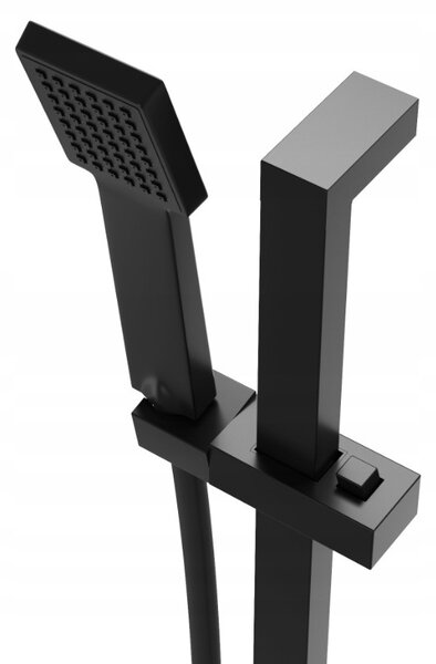 Gamma Zn3, sprchový stĺp s ručnou sprchovou hlavicou 62cm, čierna matná, GMA-ZN3-BK