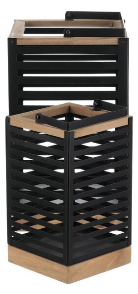 Set dvoch lampášov čierny JS464 (2 ks)