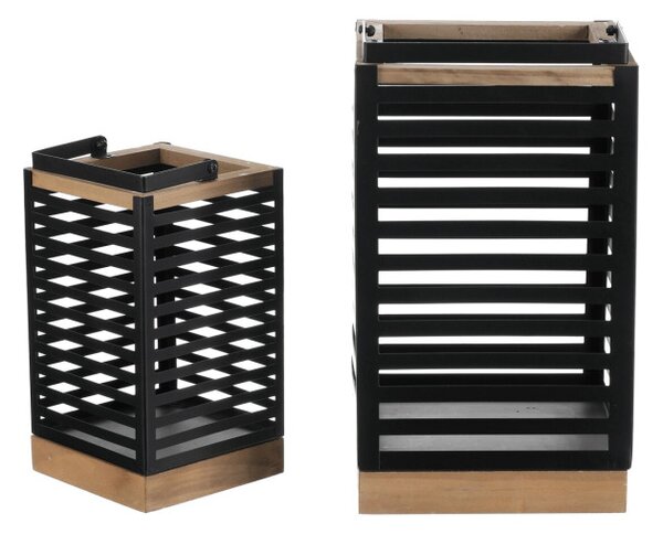 Set dvoch lampášov čierny JS464 (2 ks)