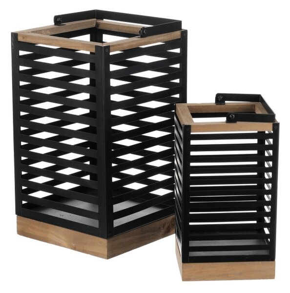 Set dvoch lampášov čierny JS464 (2 ks)