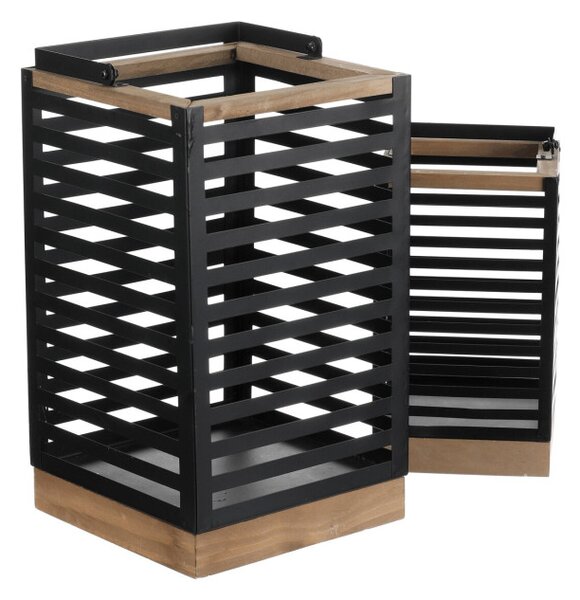 Set dvoch lampášov čierny JS464 (2 ks)