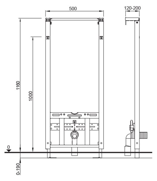 Mereo, Mereo WC modul pre suchú inštaláciu, pre sádrokartón, MER-MM04