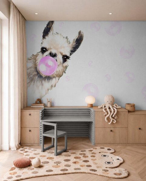 Tapety Lama so žuvačkovou bublinou, Detské fototapety, u98952 : Uwalls.sk