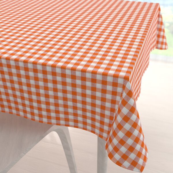 Biante Dekoračný štvorcový obrus Rebeka RE-005 Oranžovo-biela kocka stredná 50x50 cm