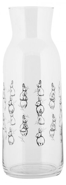 Skleněná karafa Bunny Buddies - Ø 9*25 cm / 1000 ml - Clayre & Eef