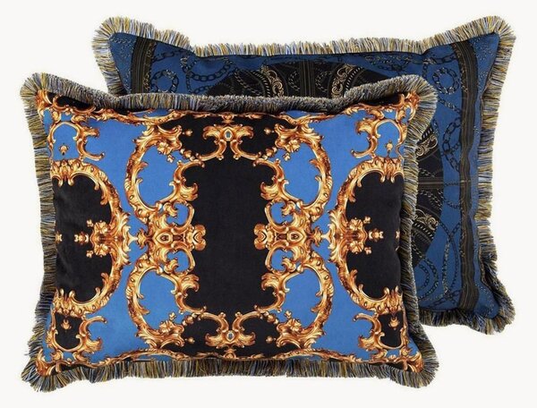 Obojstranný zamatový vankúš Neobaroque Chains
