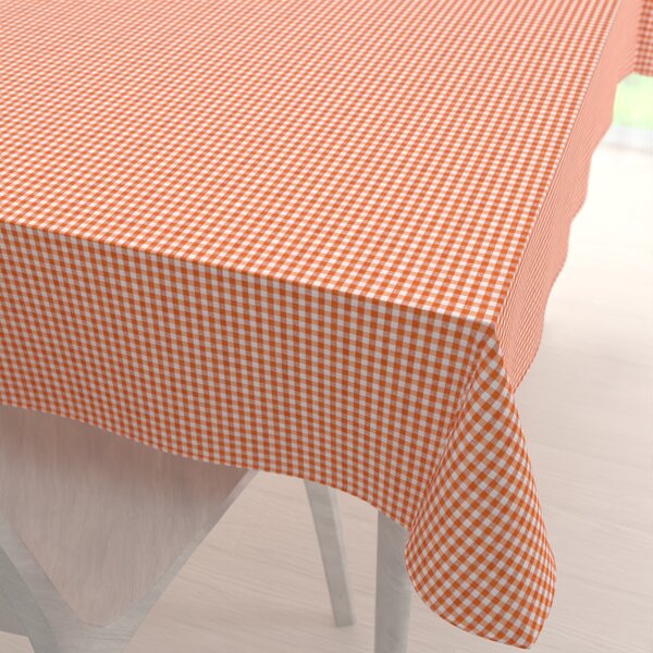 Biante Dekoračný obdĺžnikový obrus Rebeka RE-006 Oranžovo-biela kocka malá 50x100 cm