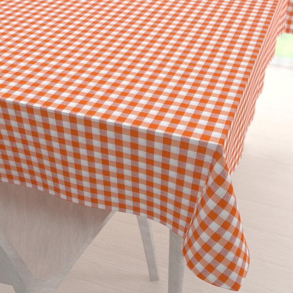 Biante Dekoračný obdĺžnikový obrus Rebeka RE-005 Oranžovo-biela kocka stredná 50x100 cm