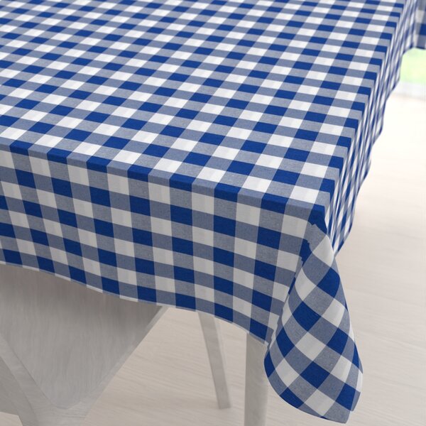 Biante Dekoračný obdĺžnikový obrus Rebeka RE-007 Modro-biela kocka veľká 50x100 cm