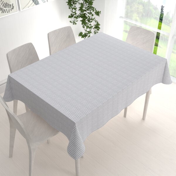 Biante Dekoračný obdĺžnikový obrus Rebeka RE-015 Svetlo sivo-biela kocka malá 60x100 cm