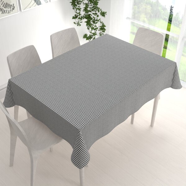Biante Dekoračný obdĺžnikový obrus Rebeka RE-012 Sivo-biela kocka malá 50x100 cm