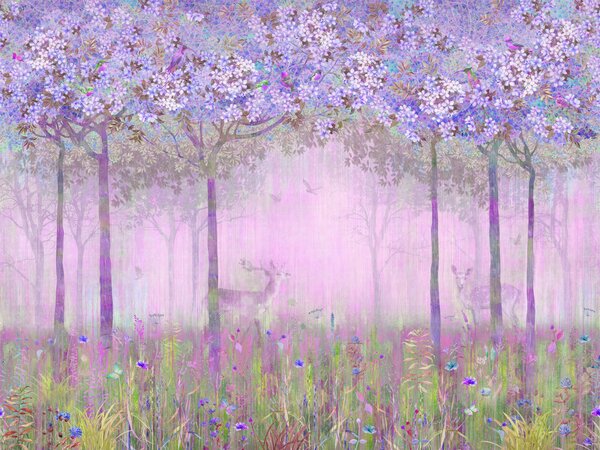 Tapety Kvitnúci les — Orgovánová, Detské fototapety, u62100v2 : Uwalls.sk