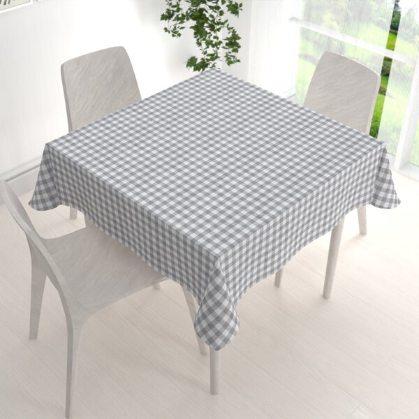 Biante Dekoračný štvorcový obrus Rebeka RE-019 Sivo-biela kocka stredná 60x60 cm