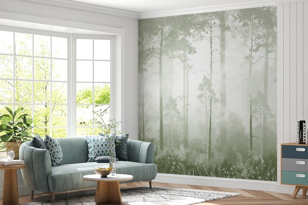 Tapety Les v šalviovom závoji, Fototapety s lesom, Fototapety hmla, u94439v2 : Uwalls.sk