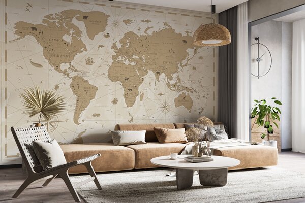 Tapety Atlas cestovateľa, Fototapety mapy sveta, u99074 : Uwalls.sk