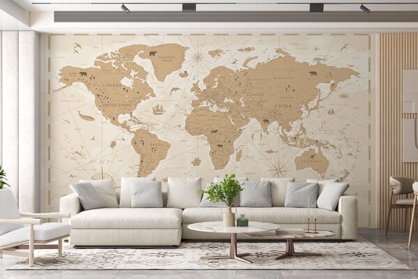 Tapety Atlas cestovateľa, Fototapety mapy sveta, u99074 : Uwalls.sk