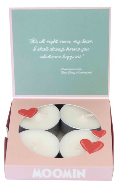 Vonné čajové sviečky Moomin Love – set 4 ks