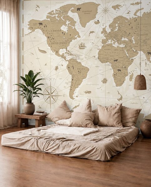 Tapety Atlas cestovateľa, Fototapety mapy sveta, u99074 : Uwalls.sk