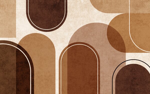 Tapety Geometrické oblúky v oranžovej farbe, Fototapety štýl 70rokov, u99095v1 : Uwalls.sk