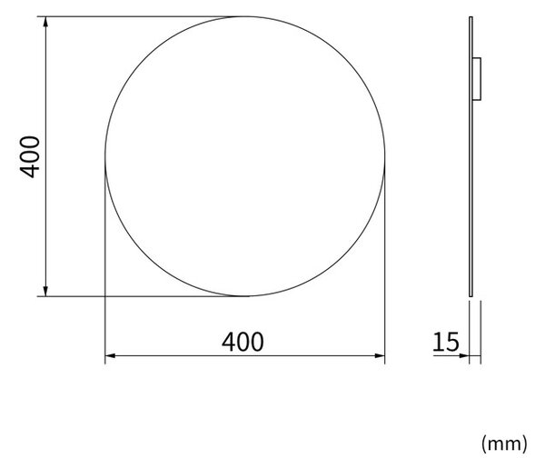 Erga Round, okrúhle zrkadlo 40cm, ERG-V01-ROUND-4040-CL