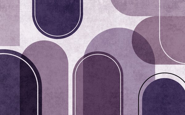 Tapety Geometrické oblúky vo fialovej farbe, Fototapety štýl 70rokov, u99095v4 : Uwalls.sk