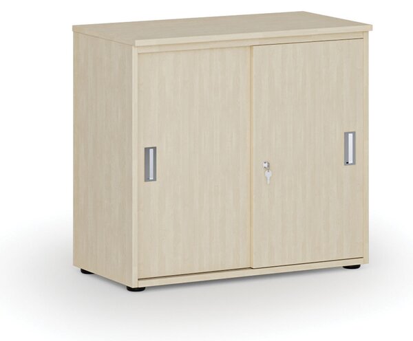 Kancelárska skriňa so zasúvacími dverami PRIMO WOOD, 800 x 420 x 740 mm, breza