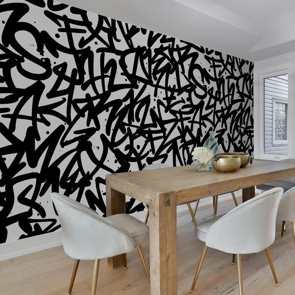 Tapety Čierne graffiti písmo, Fototapety čiernobiele, u99087v3 : Uwalls.sk