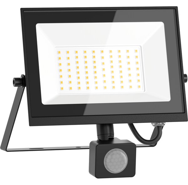 Mexen Luxpro LED reflektor s pohybovým senzorom, 50W, neutrálna - 4000K, 4500 lm, čierna - L235-050-40-70