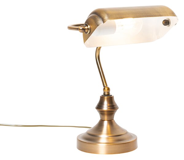 Klasická stolná lampa/notárska lampa bronzová - Banker