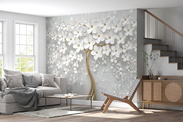 Tapety Strom bielych lupienkov I, 3D fototapety, Fototapety 3d kvety, u37065d1 : Uwalls.sk