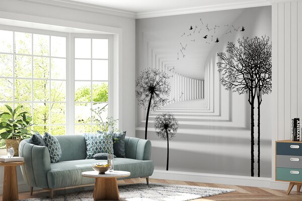 Tapety Púpavový portál I, Fototapety čiernobiele, u37803d1 : Uwalls.sk