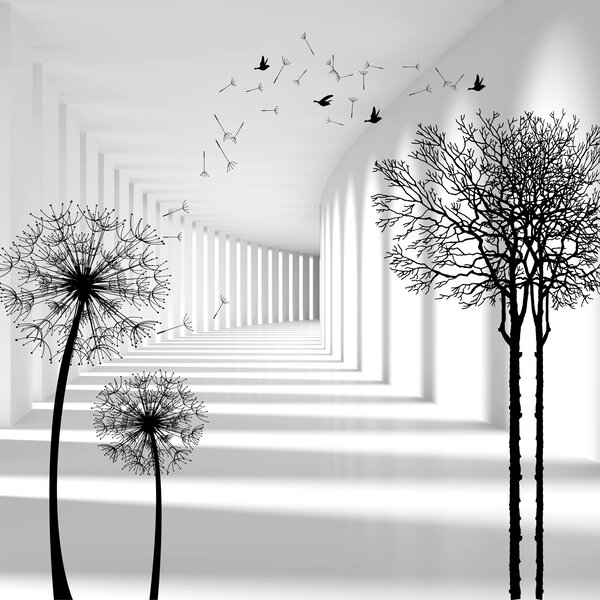 Tapety Púpavový portál I, Fototapety čiernobiele, u37803d1 : Uwalls.sk