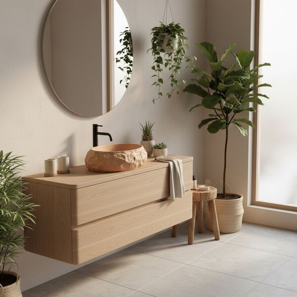 Rea Mika, umývadlo na dosku 500x380x150 mm, svetlá terakota, REA-U7348