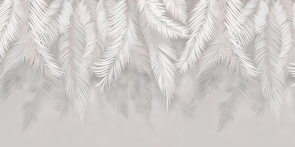 Tapety Strieborný palmový záves II, Fototapety s lesom, Fototapety tropické, u48556d2 : Uwalls.sk