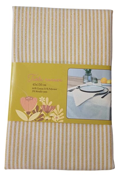 Dekoračný bežeň na stôl SHIMORA 45x150 cm - viac farieb Farba: Sivá
