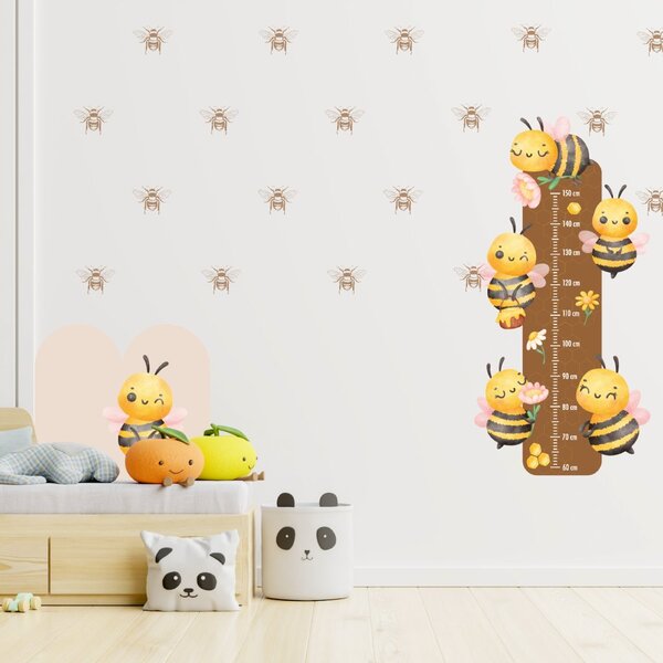 PIPPER. Sada nálepiek na stenu "Včielky" Veľkosť oblúkovej tapety: 60 cm