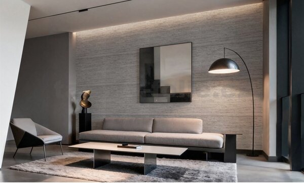 Samolepiaci lamely na zeď 3003, cena za kus, rozmer 100 cm x 60 cm, betón šedý, IMPOL TRADE
