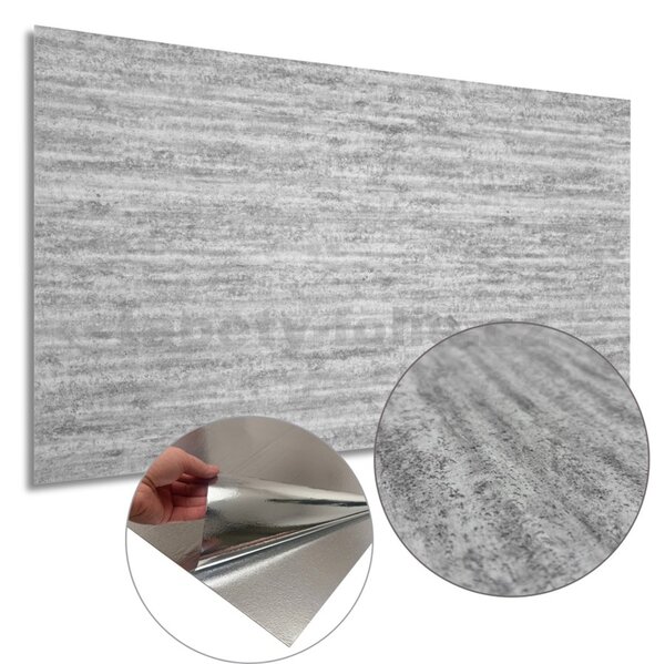 Samolepiaci lamely na zeď 3003, cena za kus, rozmer 100 cm x 60 cm, betón šedý, IMPOL TRADE
